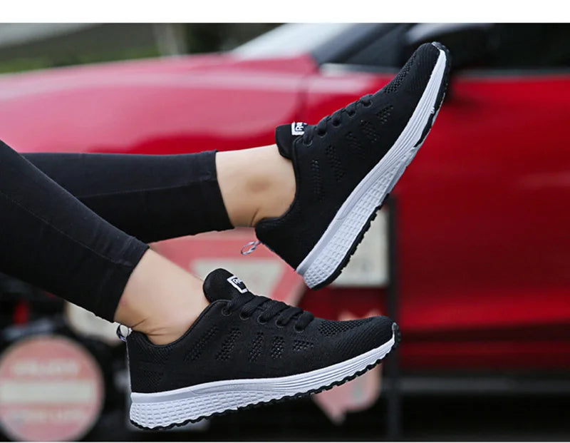 Breathable Mesh Flat Sneakers