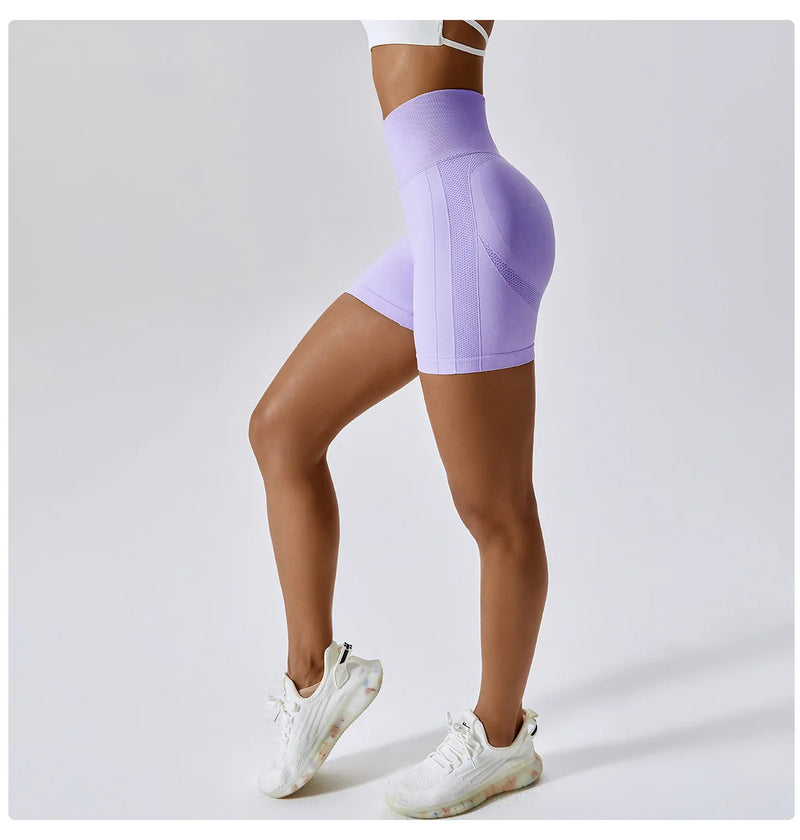 Seamless High-Waisted Cycling Shorts