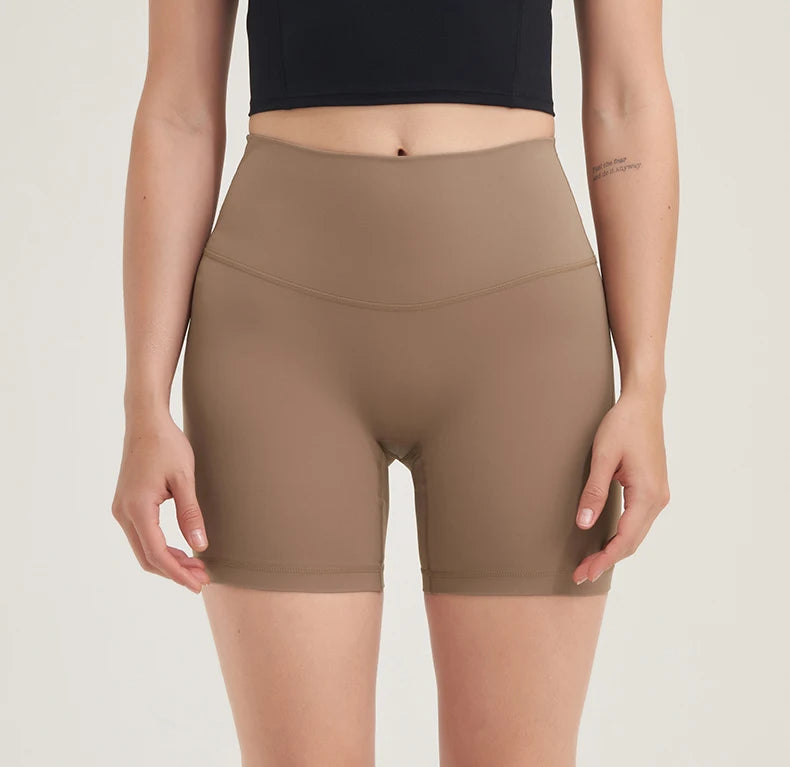 High-Waisted Nylon Shorts