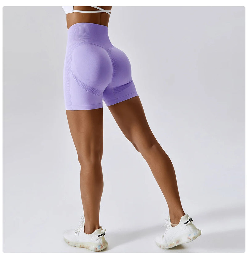 Seamless High-Waisted Cycling Shorts