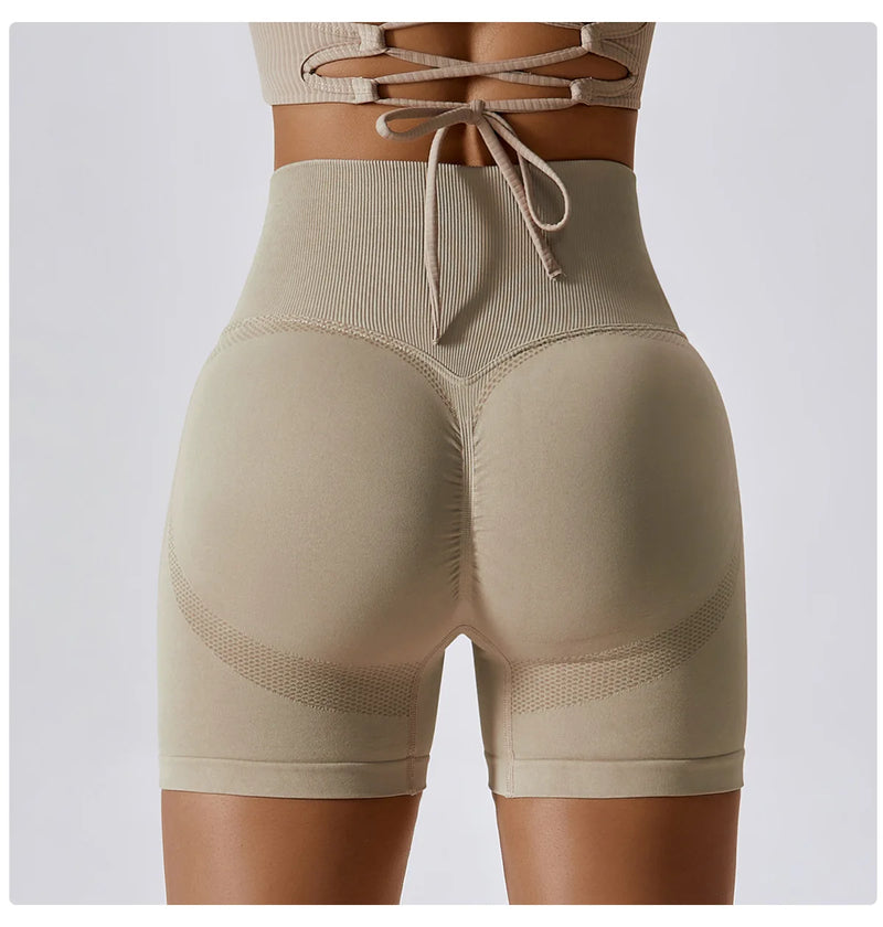 Seamless High-Waisted Cycling Shorts