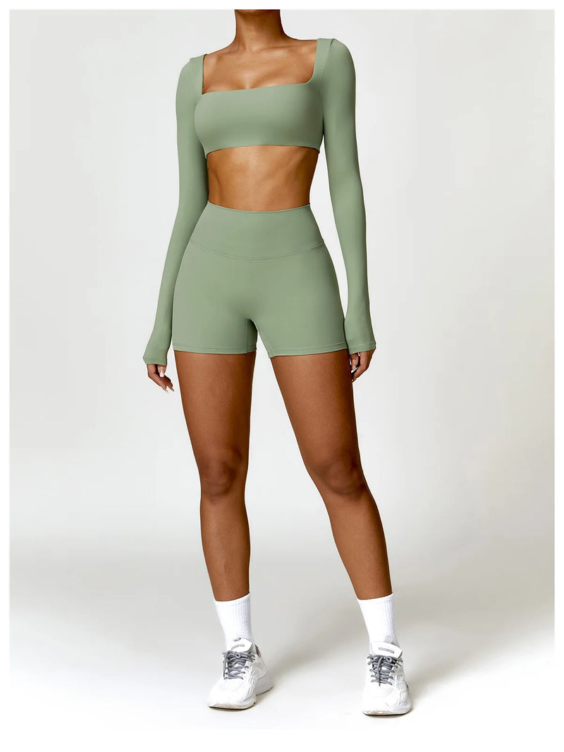 2-Piece Tracksuit Shorts Set