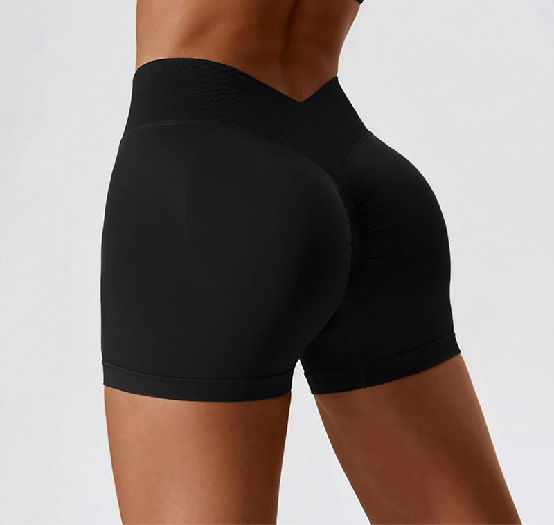 V Back Seamless Scrunch Shorts