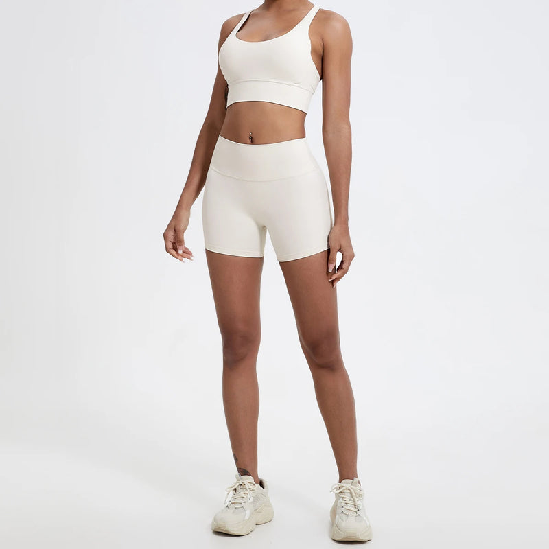 High-Waisted Slim Fit Shorts