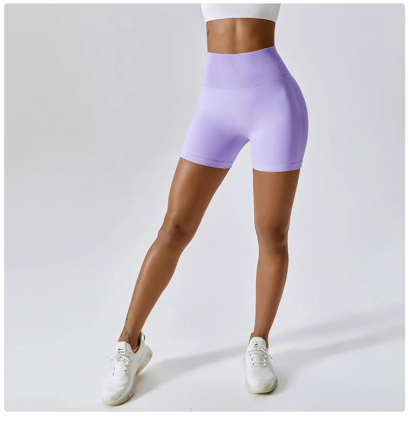 Seamless High-Waisted Cycling Shorts