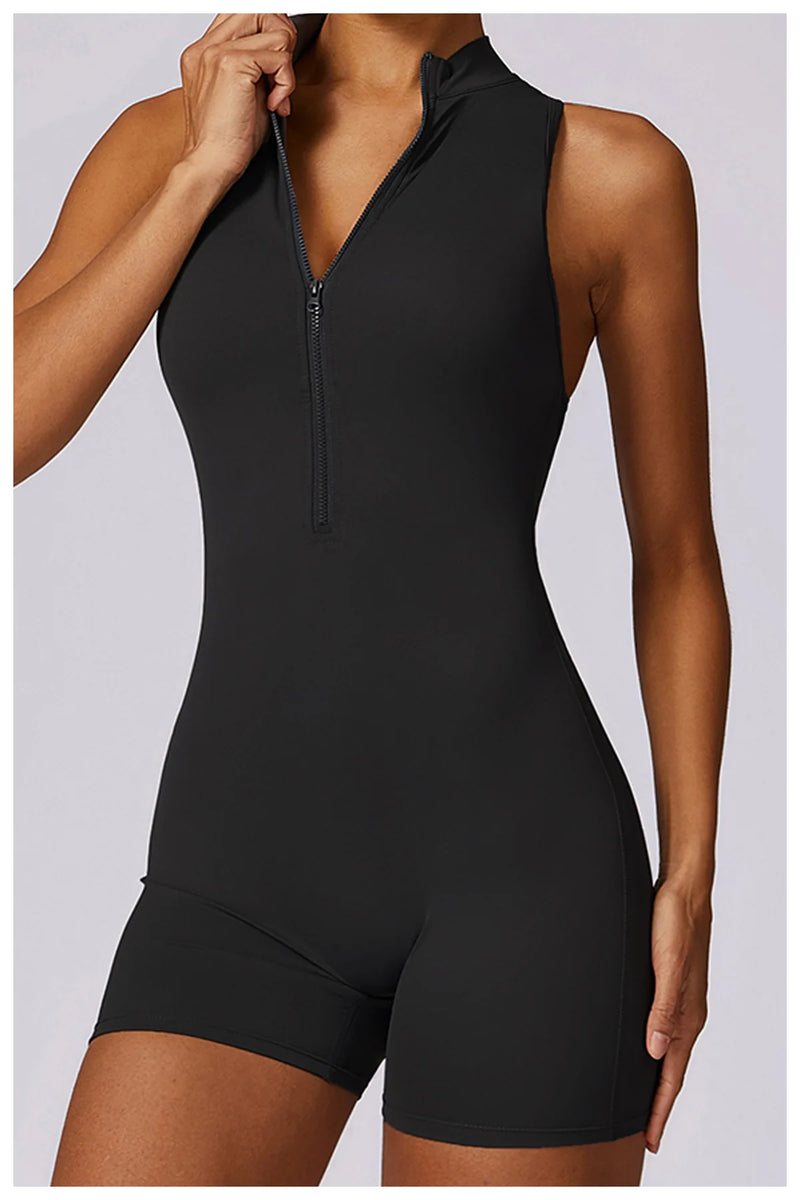 V Back Scrunch Sports Jumpsuit