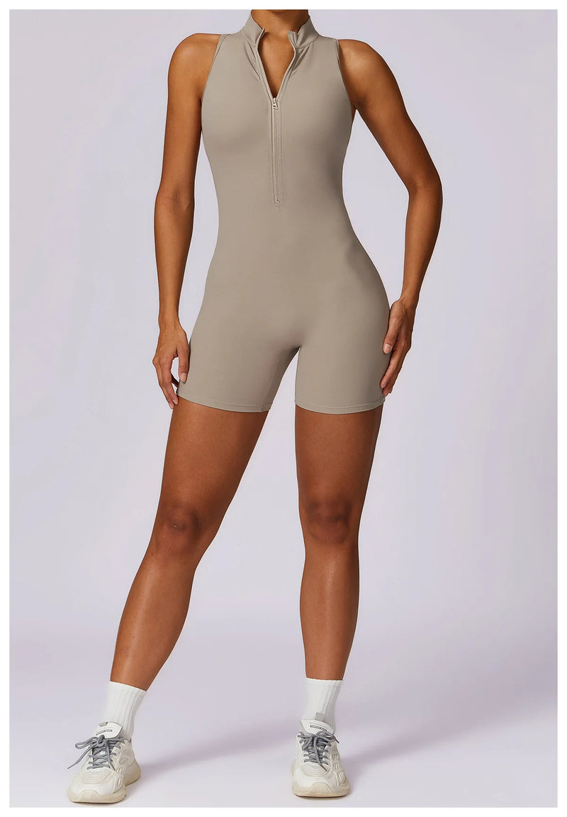 V Back Scrunch Sports Jumpsuit