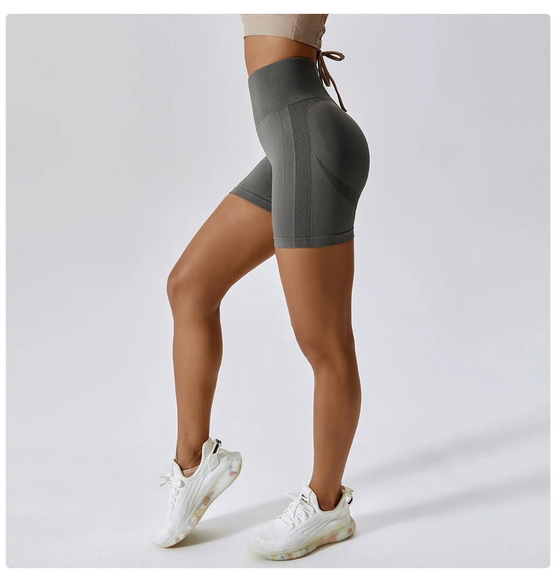 Seamless High-Waisted Cycling Shorts