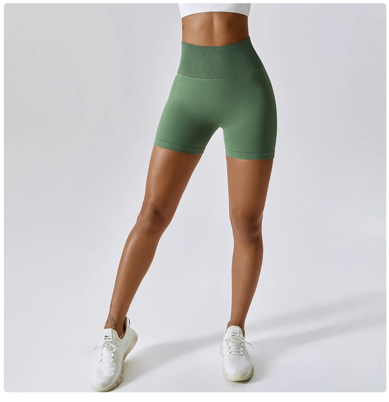 Seamless High-Waisted Cycling Shorts