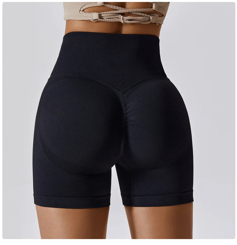 Seamless High-Waisted Cycling Shorts