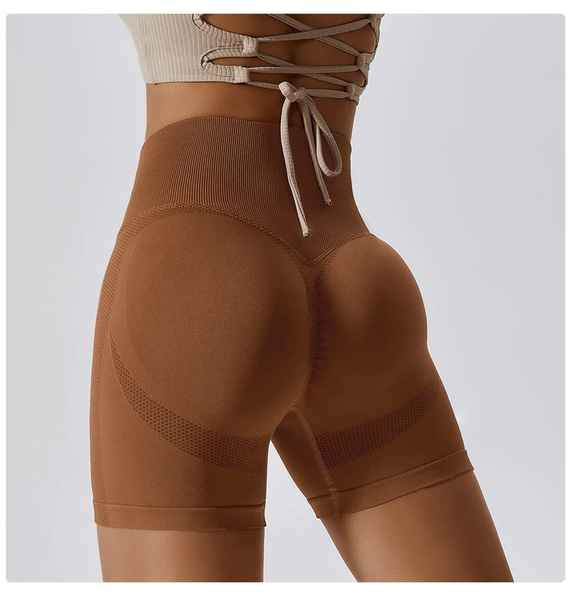 Seamless High-Waisted Cycling Shorts