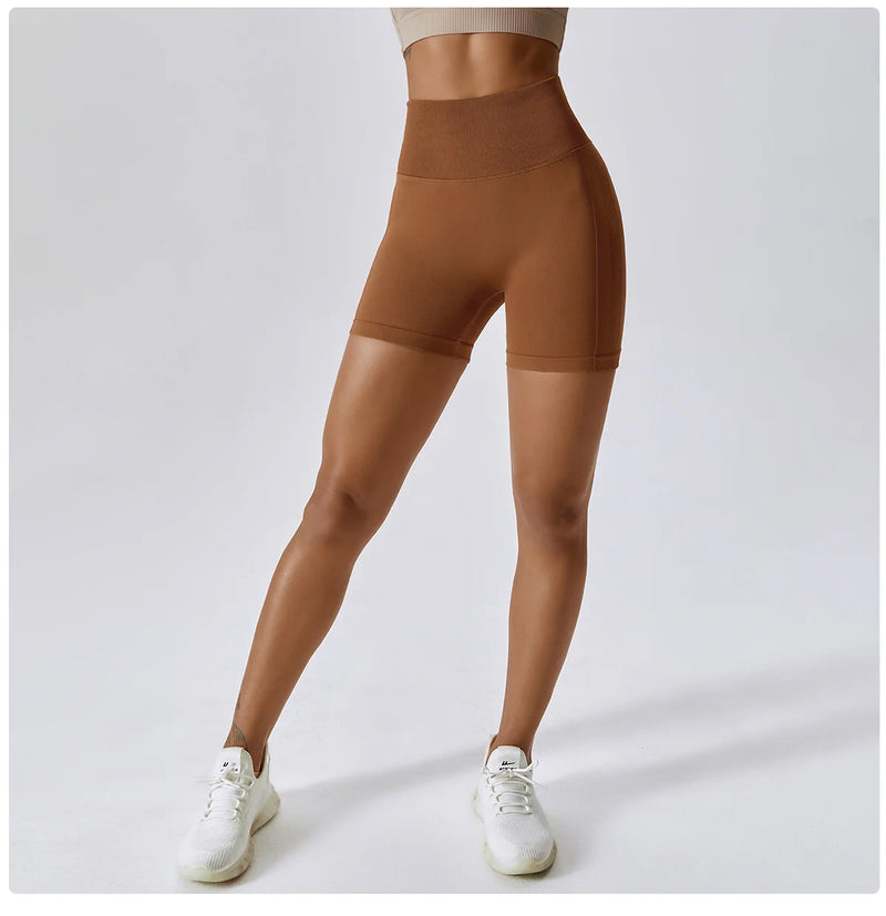 Seamless High-Waisted Cycling Shorts