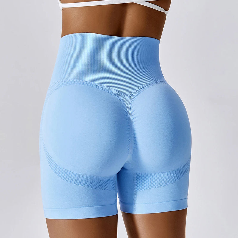 Seamless High-Waisted Cycling Shorts