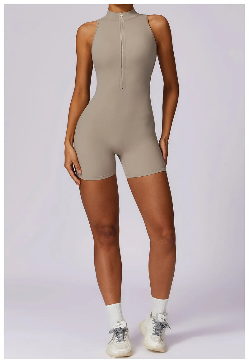 V Back Scrunch Sports Jumpsuit