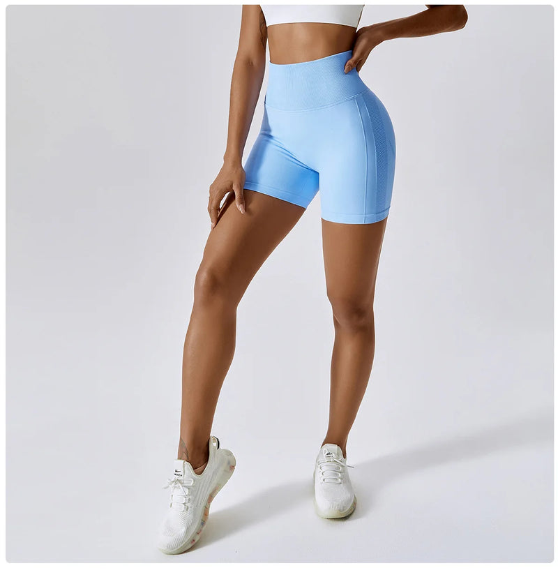 Seamless High-Waisted Cycling Shorts