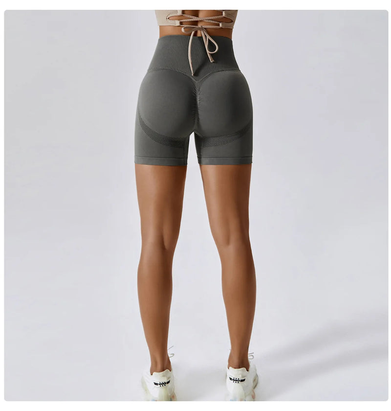 Seamless High-Waisted Cycling Shorts