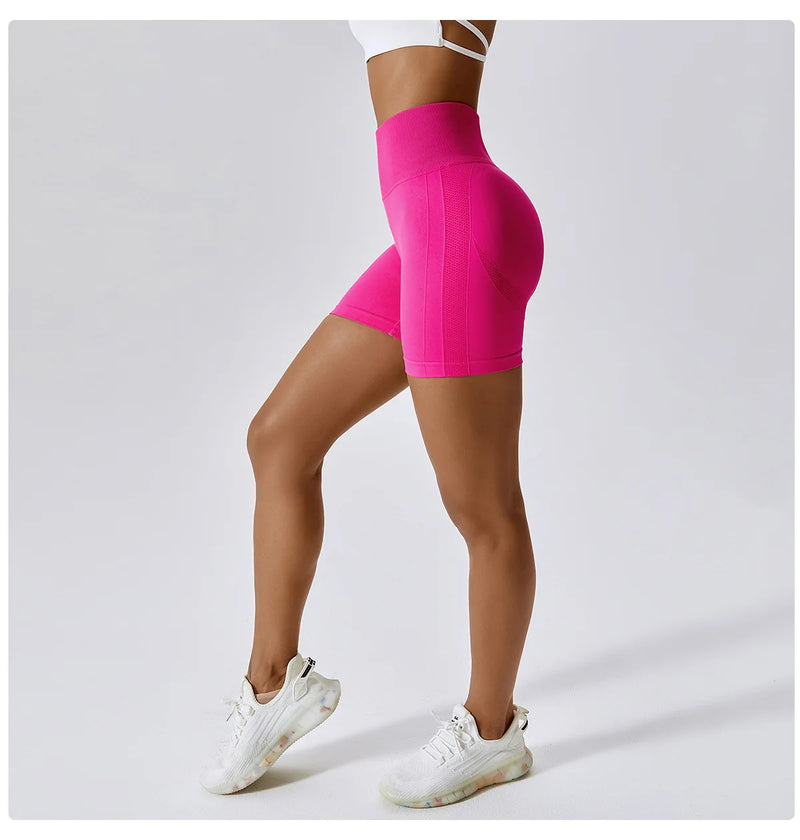 Seamless High-Waisted Cycling Shorts