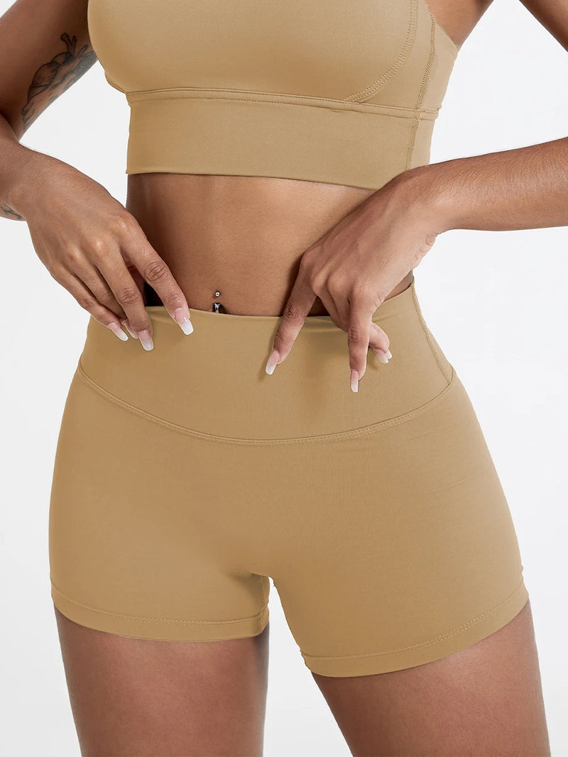 High-Waisted Slim Fit Shorts