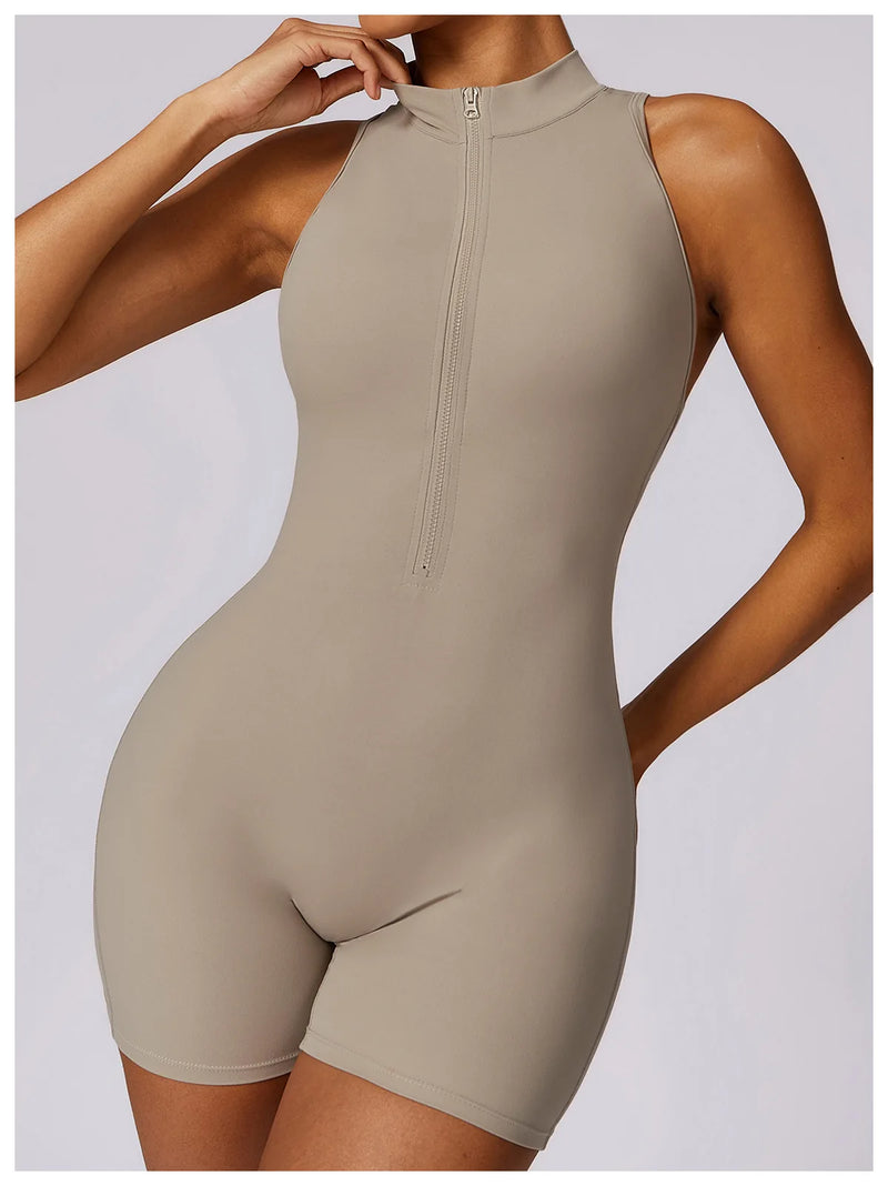 V Back Scrunch Sports Jumpsuit