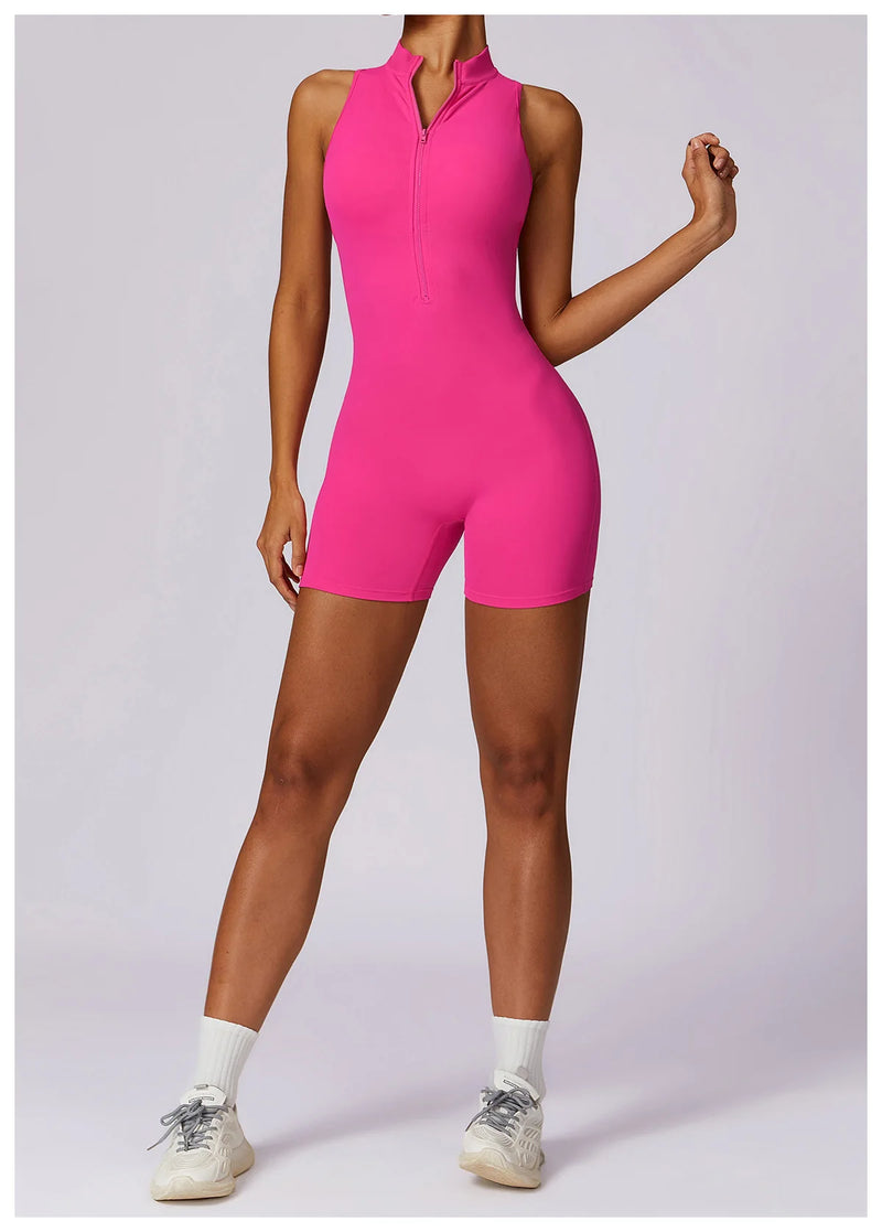 V Back Scrunch Sports Jumpsuit