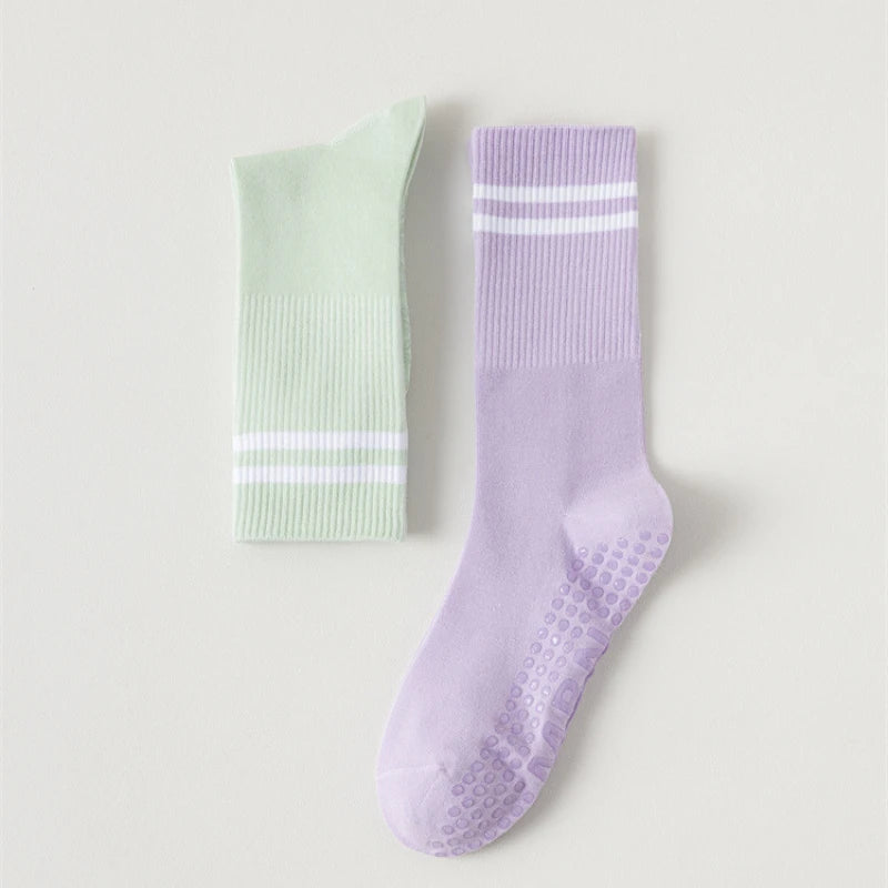 Mid-Calf Candy Striped Socks