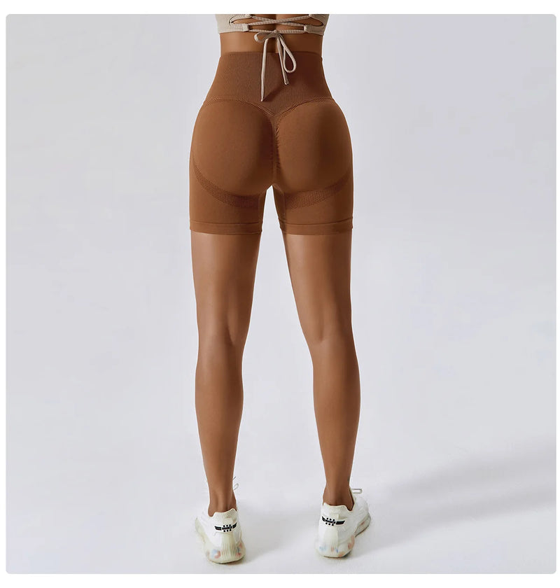 Seamless High-Waisted Cycling Shorts