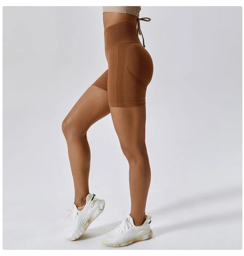 Seamless High-Waisted Cycling Shorts