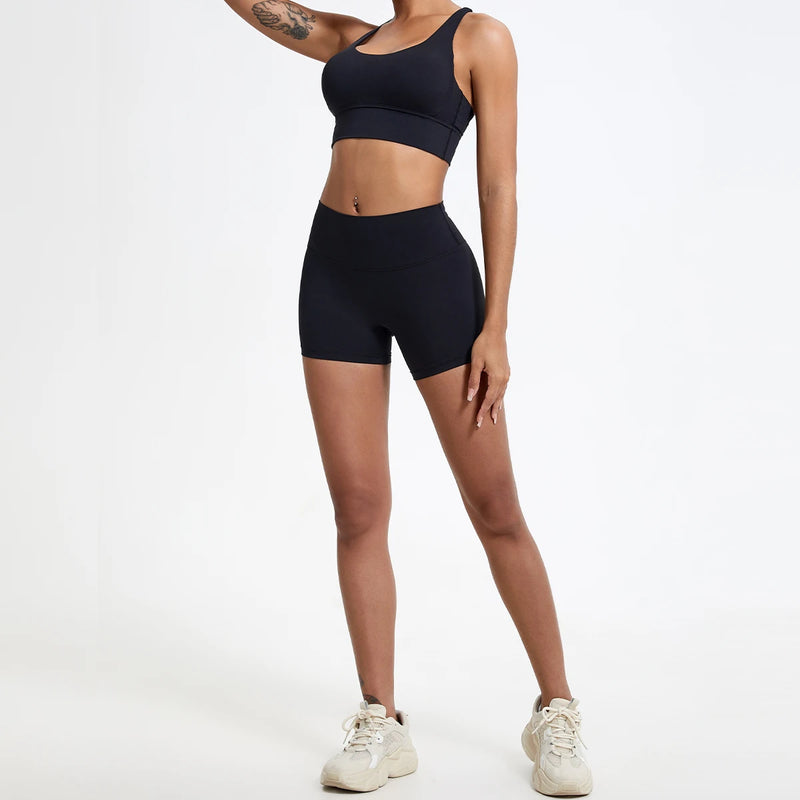 High-Waisted Slim Fit Shorts