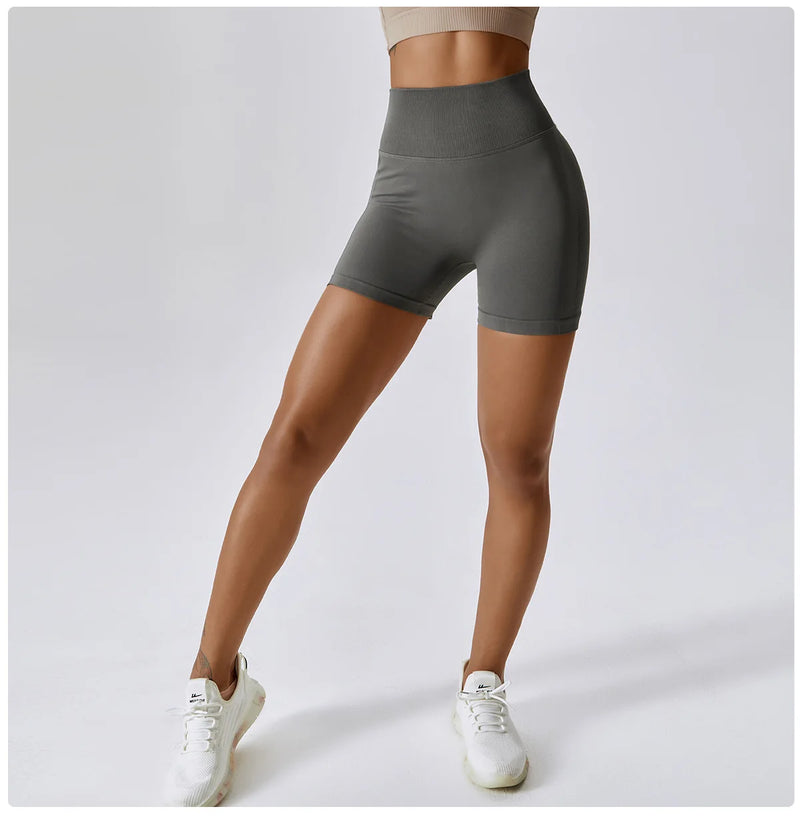 Seamless High-Waisted Cycling Shorts