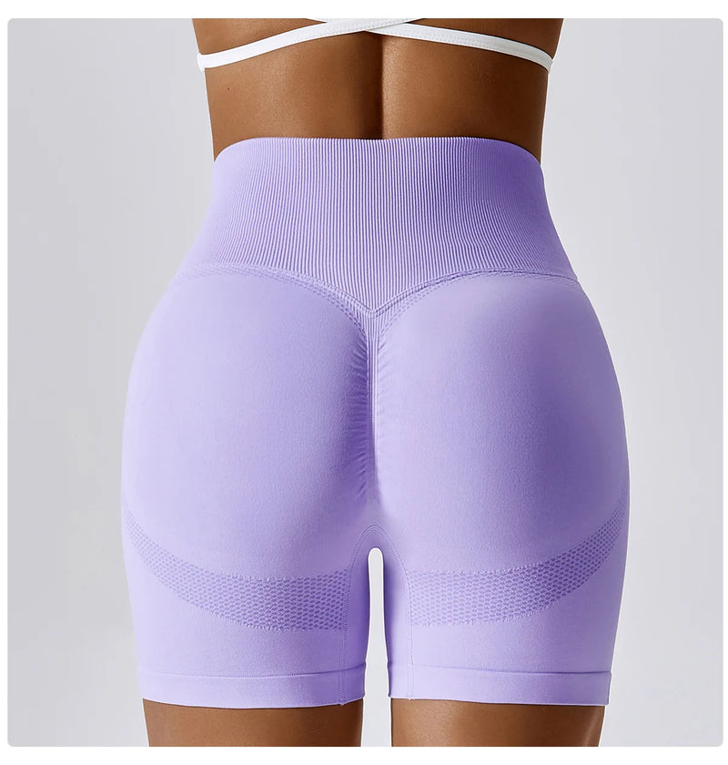 Seamless High-Waisted Cycling Shorts