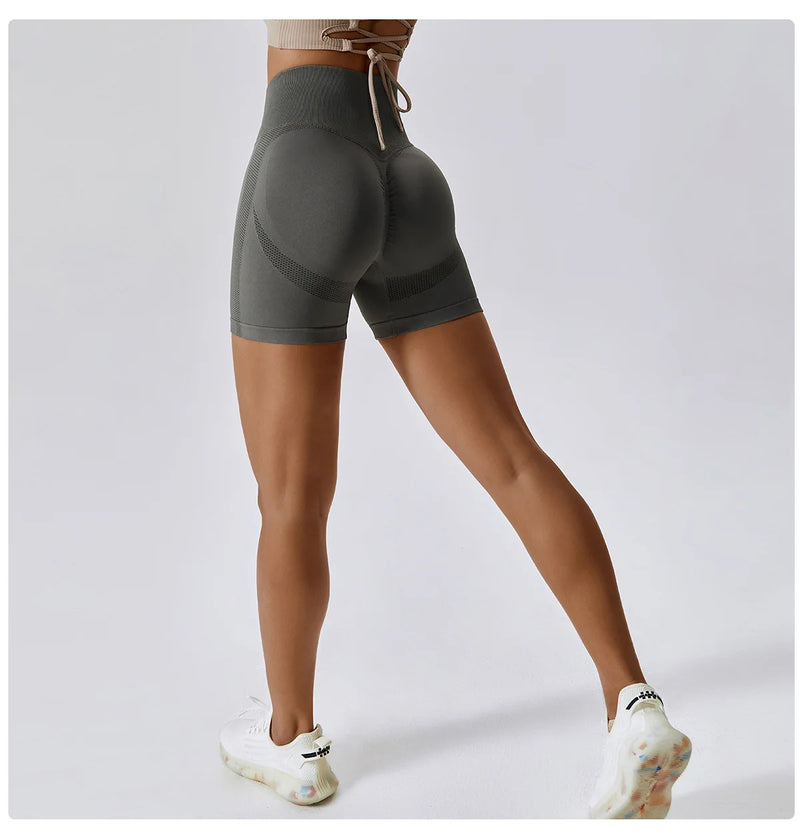 Seamless High-Waisted Cycling Shorts