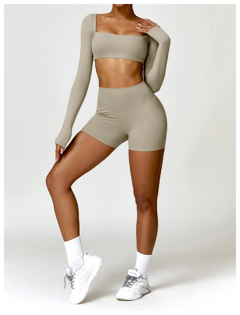 2-Piece Tracksuit Shorts Set