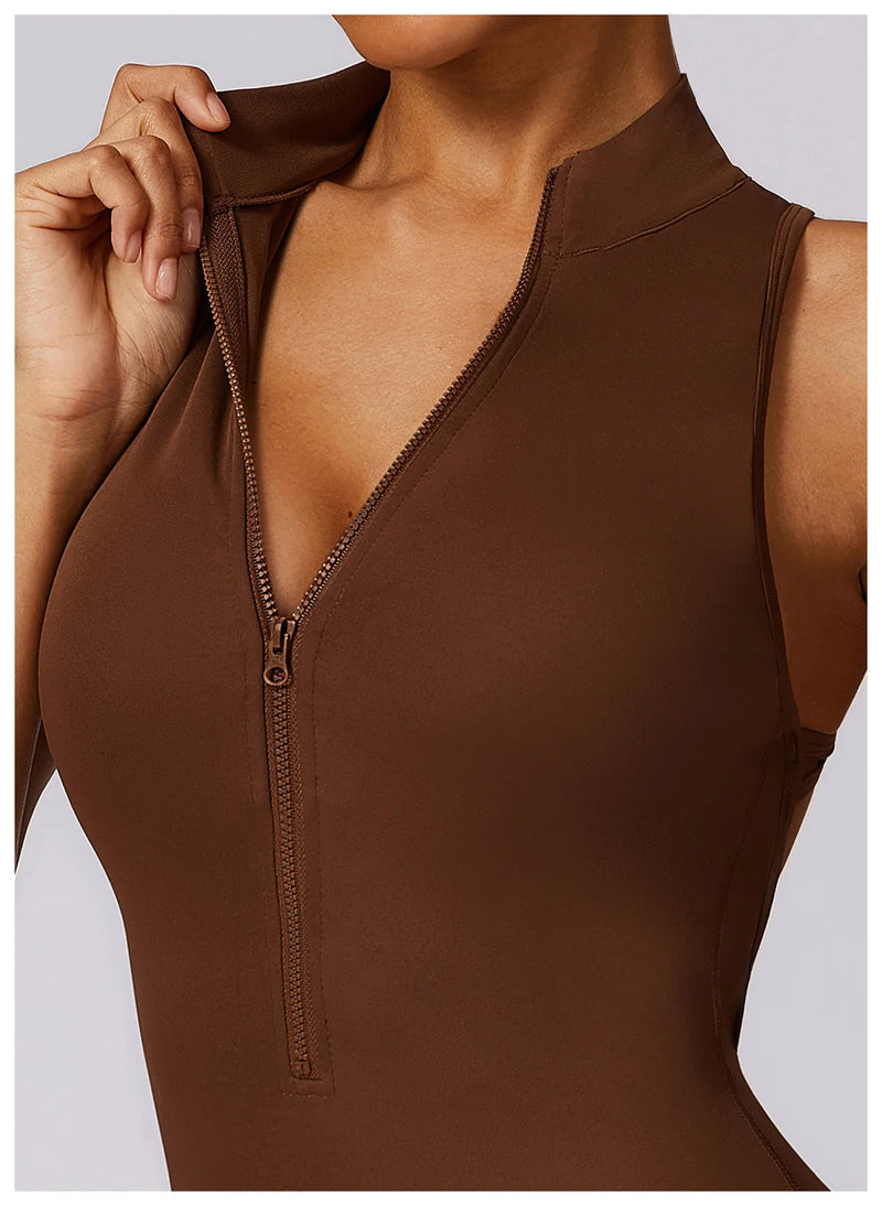 V Back One-Piece Bodysuit