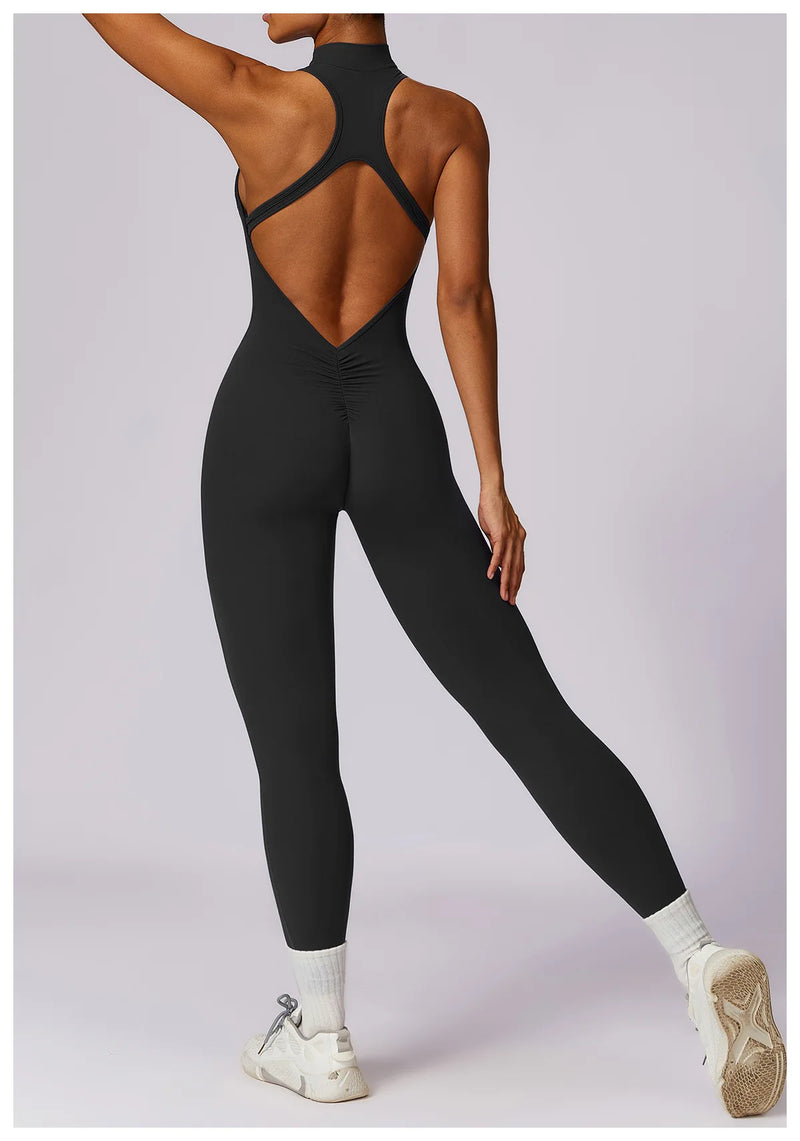 V Back One-Piece Bodysuit