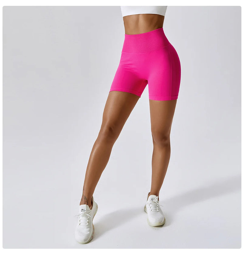 Seamless High-Waisted Cycling Shorts