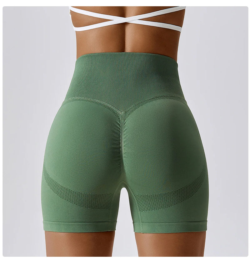 Seamless High-Waisted Cycling Shorts