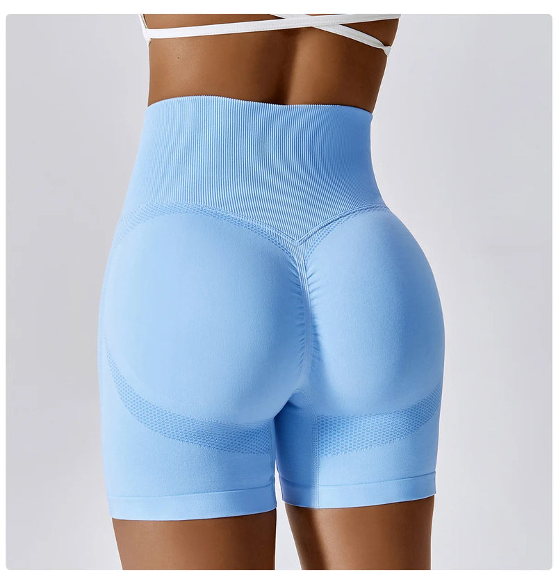 Seamless High-Waisted Cycling Shorts