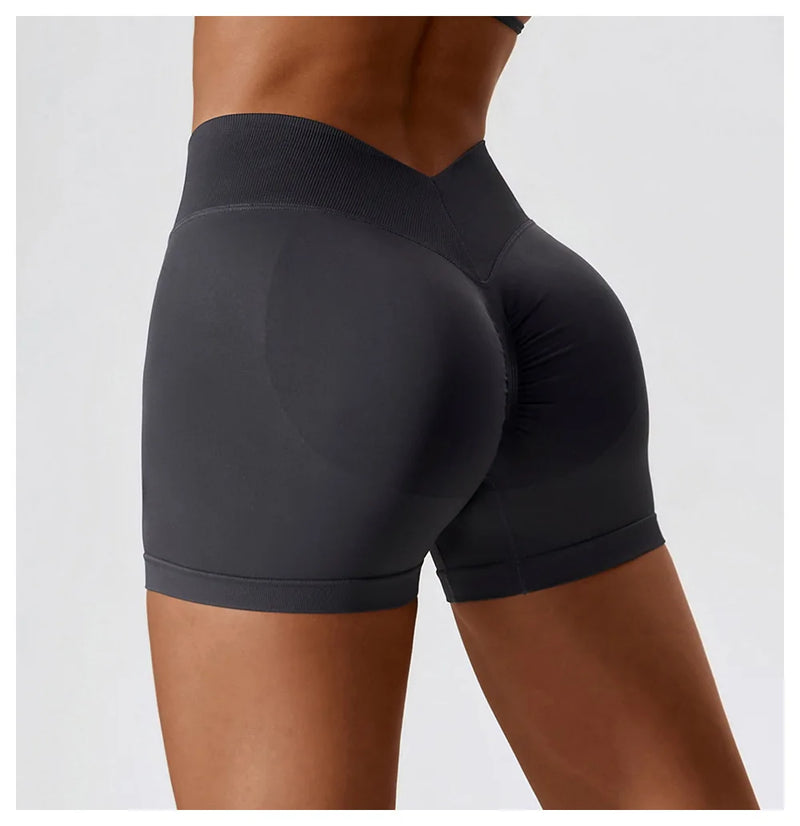 V Back Seamless Scrunch Shorts