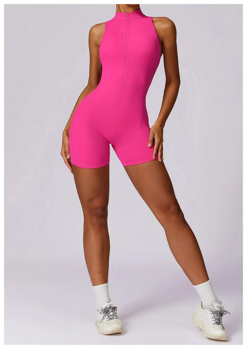 V Back Scrunch Sports Jumpsuit