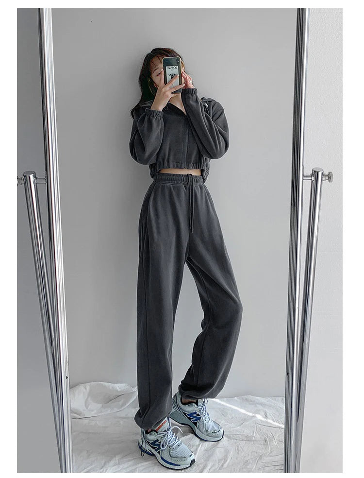 High-Waisted Jogger Sweatpants