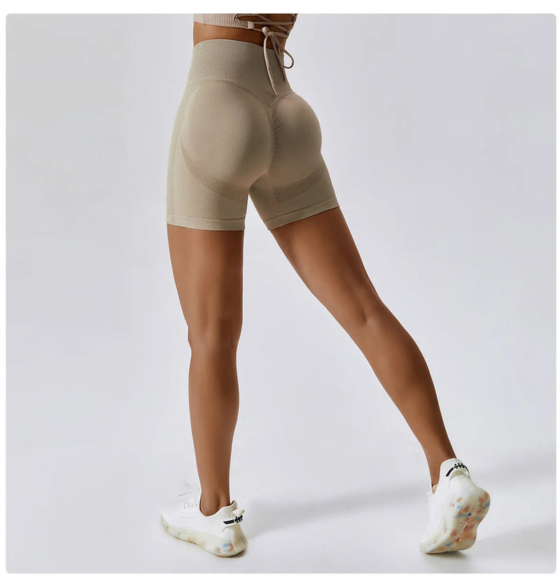 Seamless High-Waisted Cycling Shorts