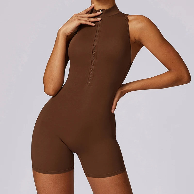 V Back Scrunch Sports Jumpsuit