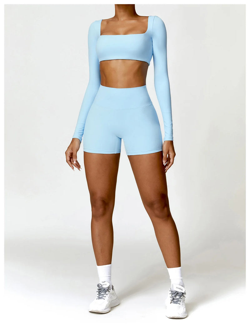 2-Piece Tracksuit Shorts Set