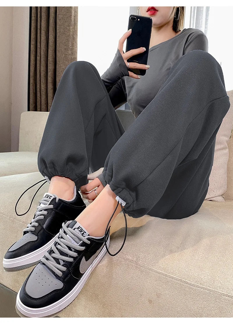 High-Waisted Jogger Sweatpants