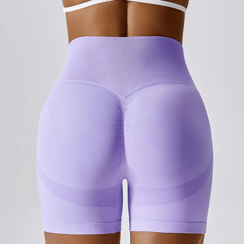 Seamless High-Waisted Cycling Shorts