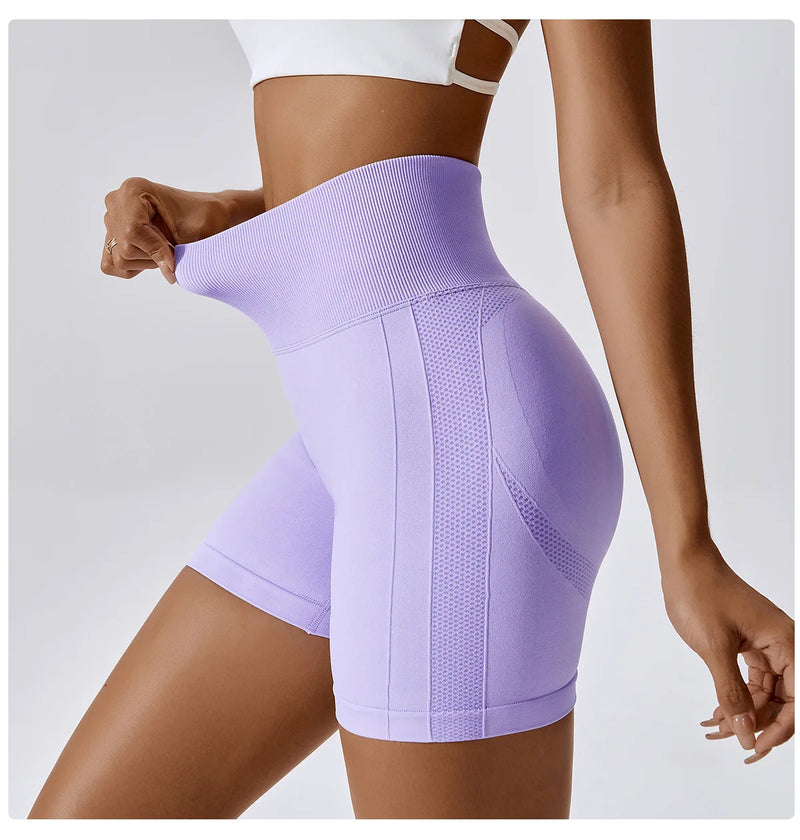 Seamless High-Waisted Cycling Shorts