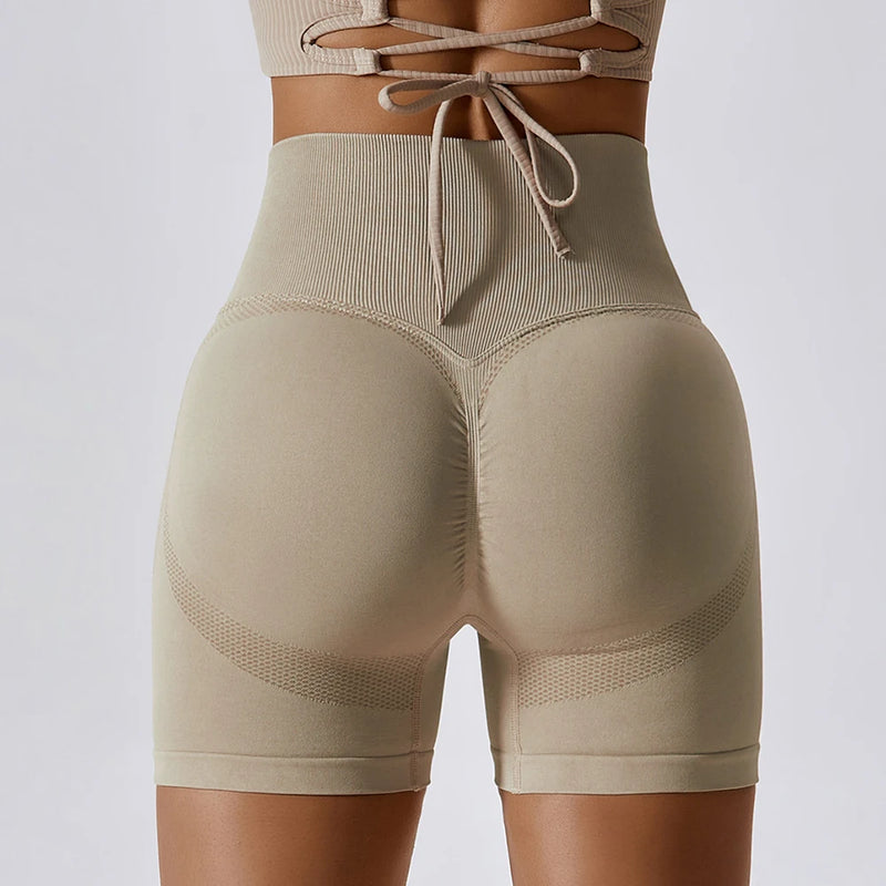 Seamless High-Waisted Cycling Shorts